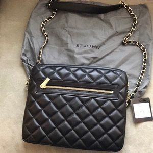 St. John quilted leather shoulder bag